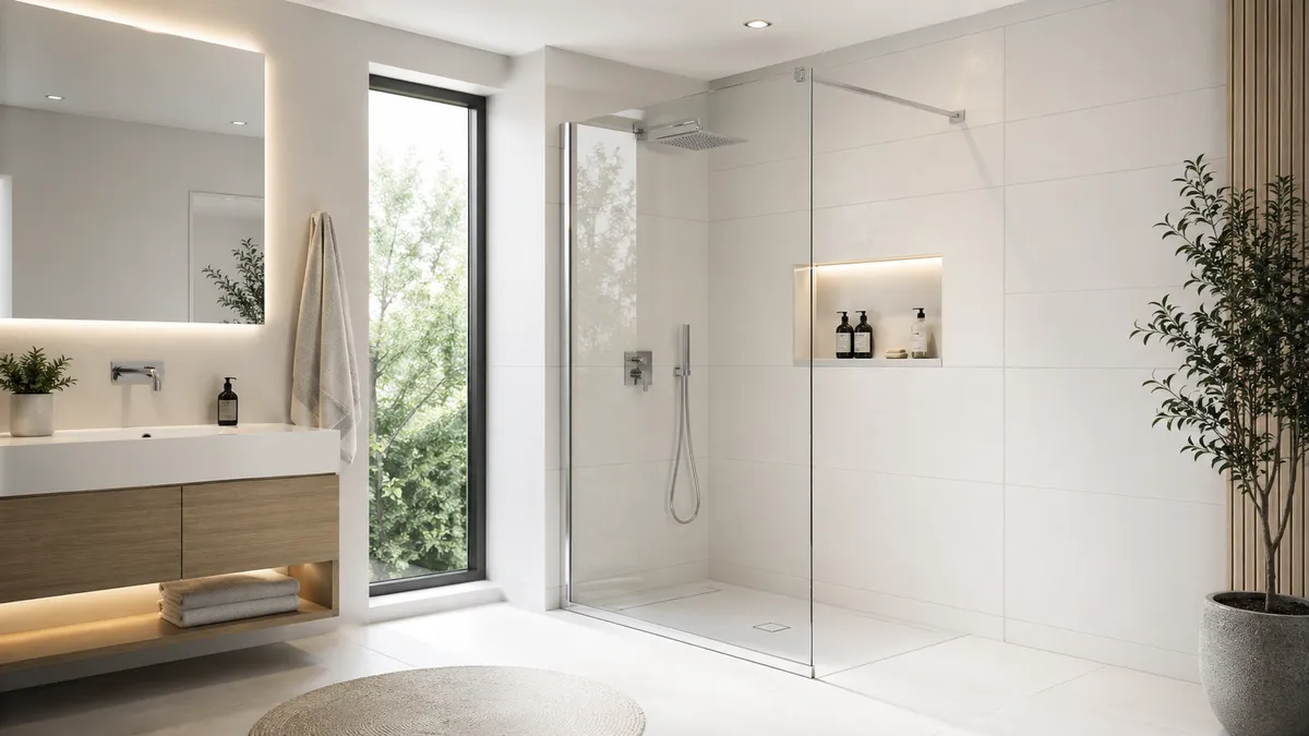 Paroi de douche en verre sur mesure à Carouge