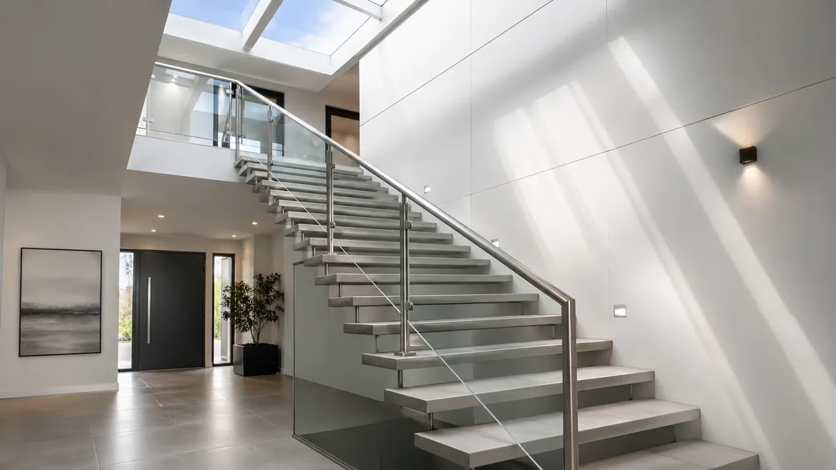Portes vitrées et escaliers en verre sur mesure à Carouge