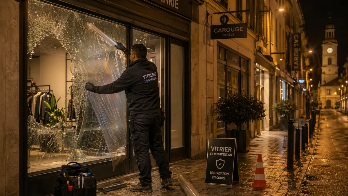 Dépannage urgence vitre cassée Carouge 24h/24