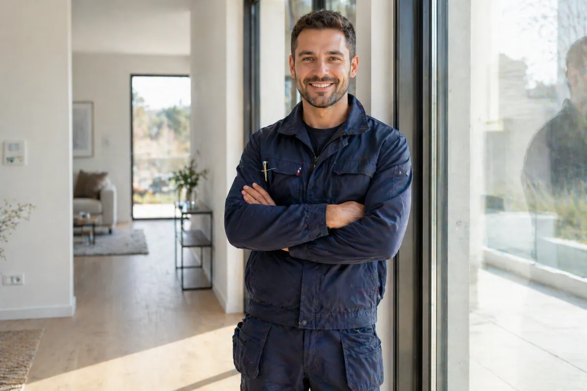 Vitrier professionnel au travail à Onex